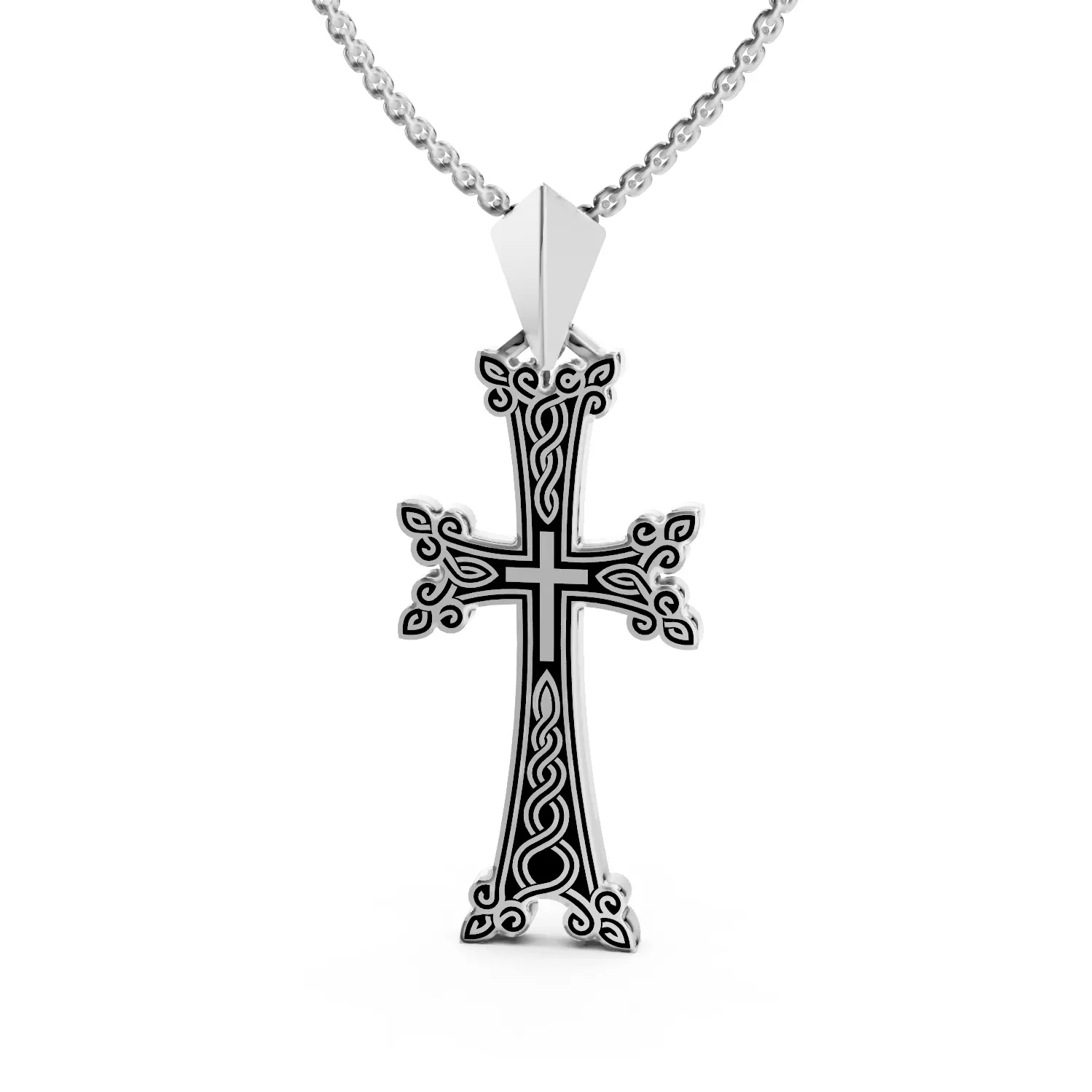 Armenian Black Varnish Cross 3D print model_0