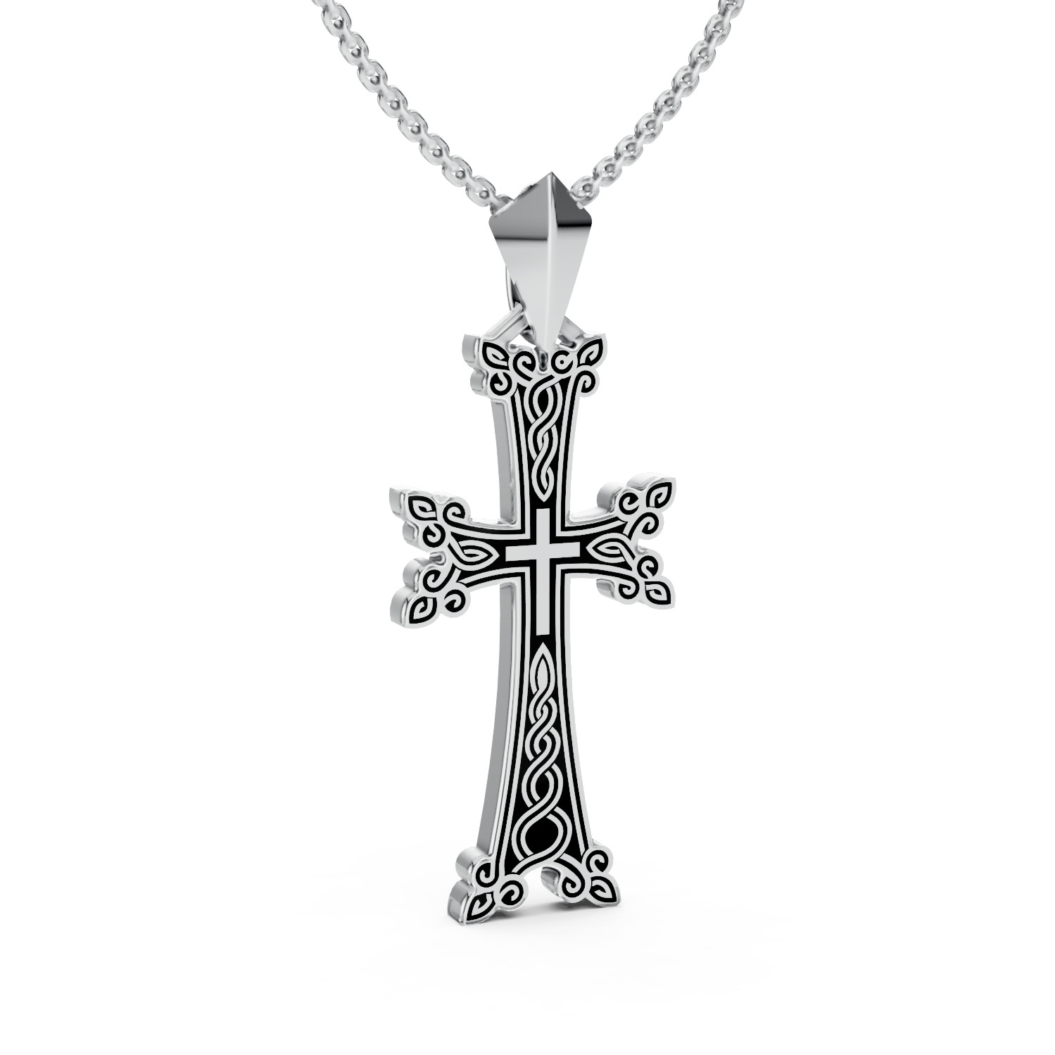 Armenian Black Varnish Cross 3D print model_4