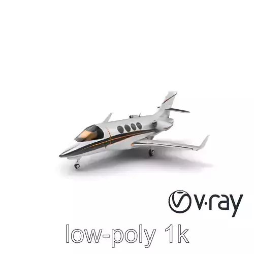 SkyLuxe 5000 Ultra-Modern Jet model pack Low-poly 3D model