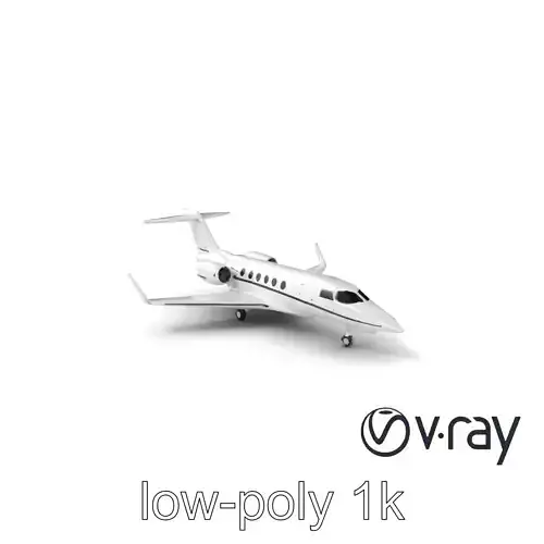 Corporate Jet Sleek Delta-Wing Model Pack Low-poly 3D model