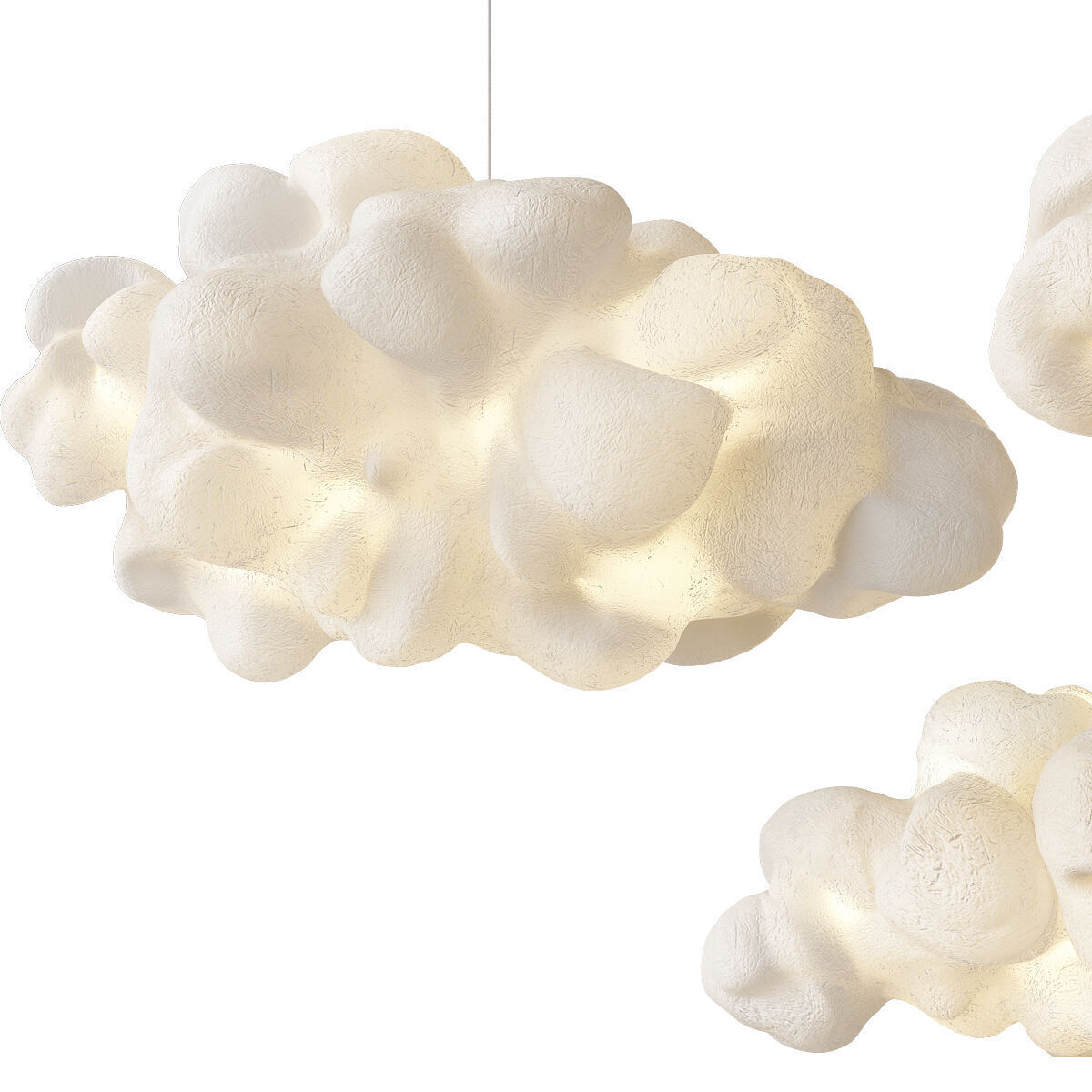 Modern Cloud Pendant 90 3D model_2