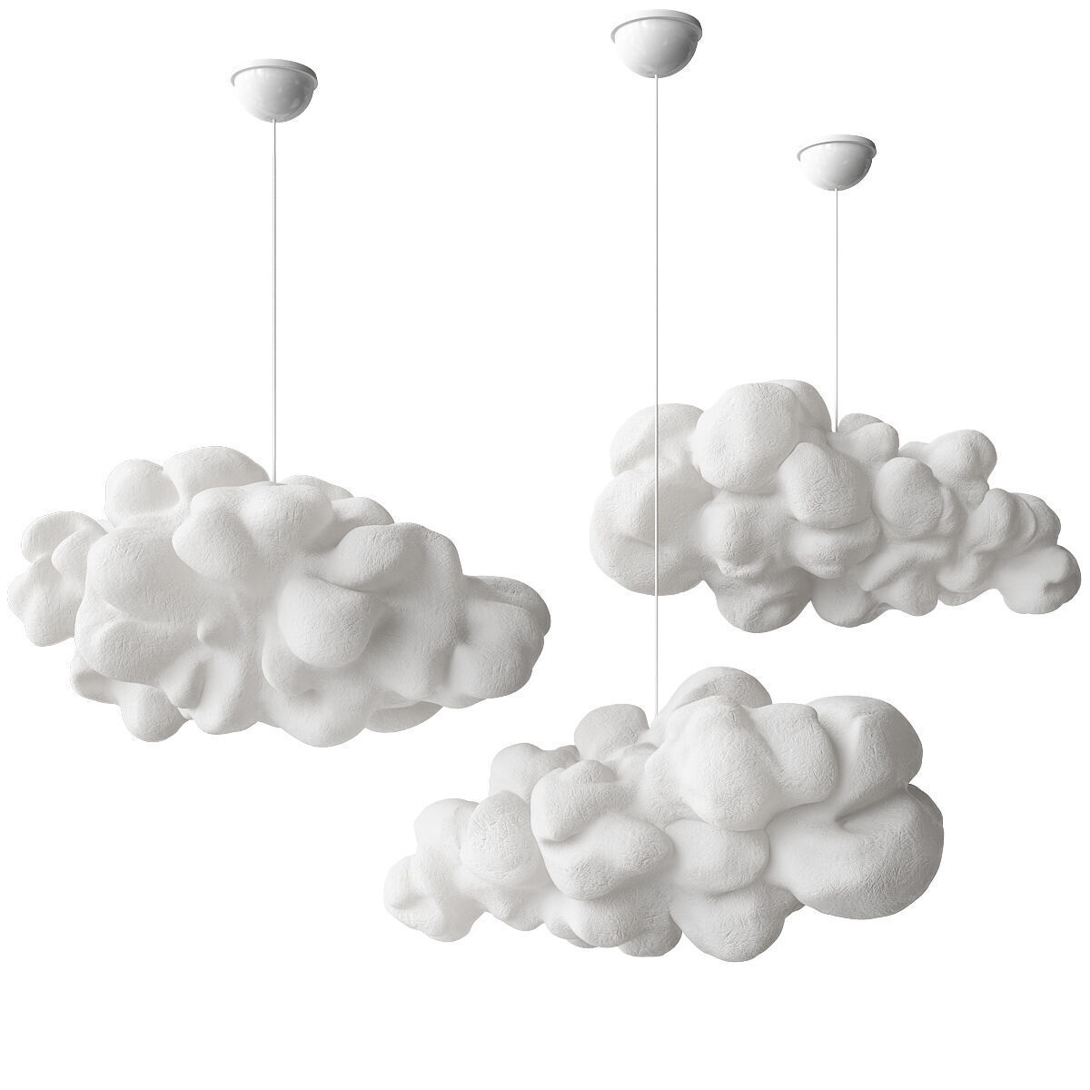 Modern Cloud Pendant 90 3D model_3