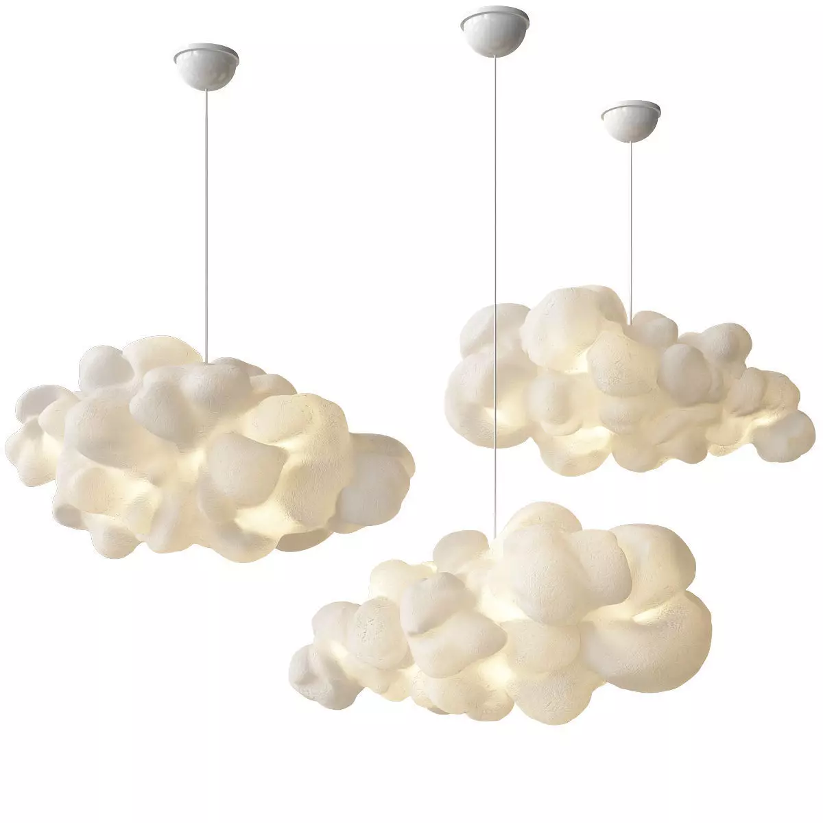 Modern Cloud Pendant 90 3D model_0