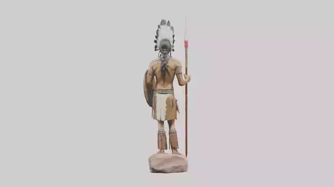 Native Warrior statue model