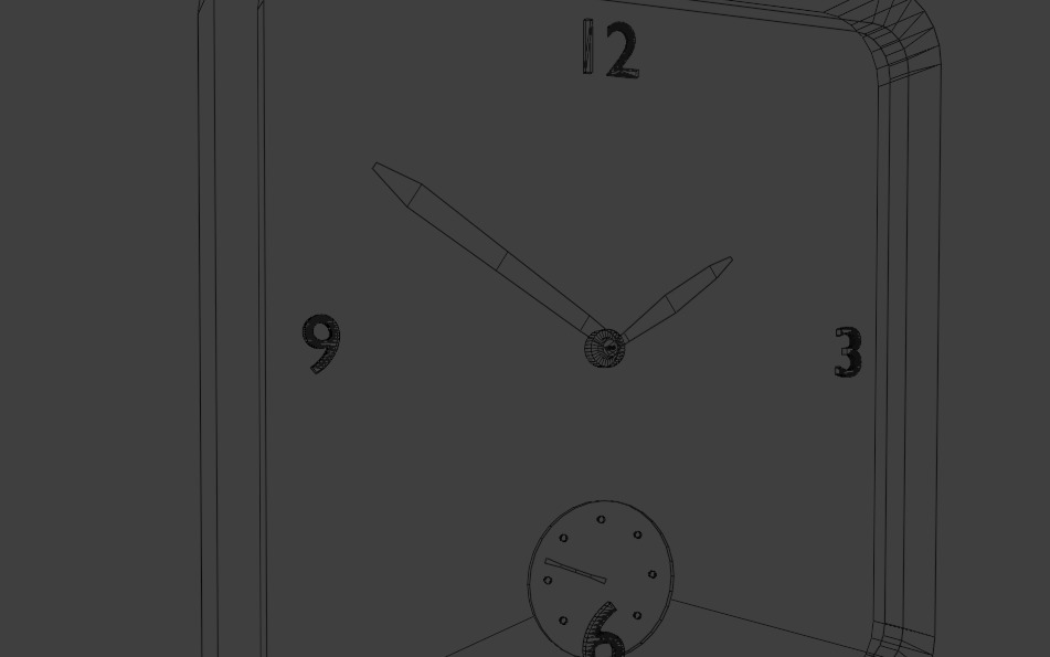 Wall Clock Free low-poly 3D model_6
