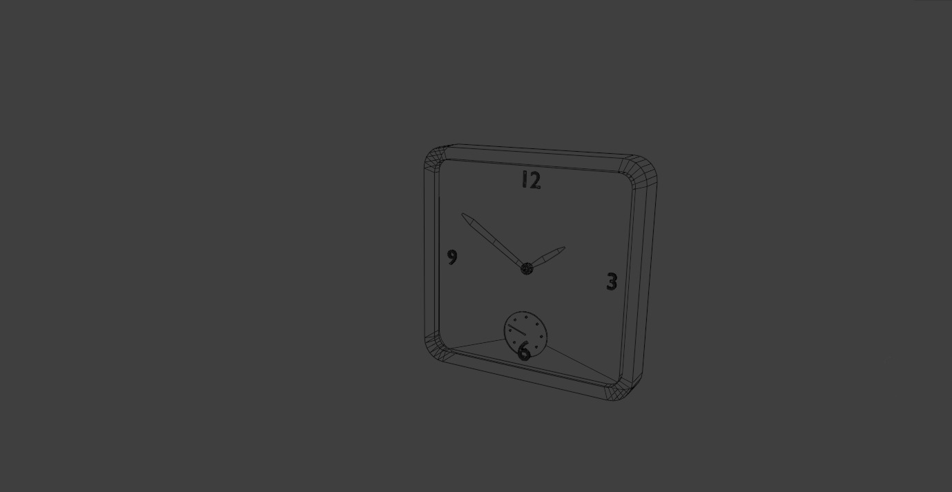 Wall Clock Free low-poly 3D model_5