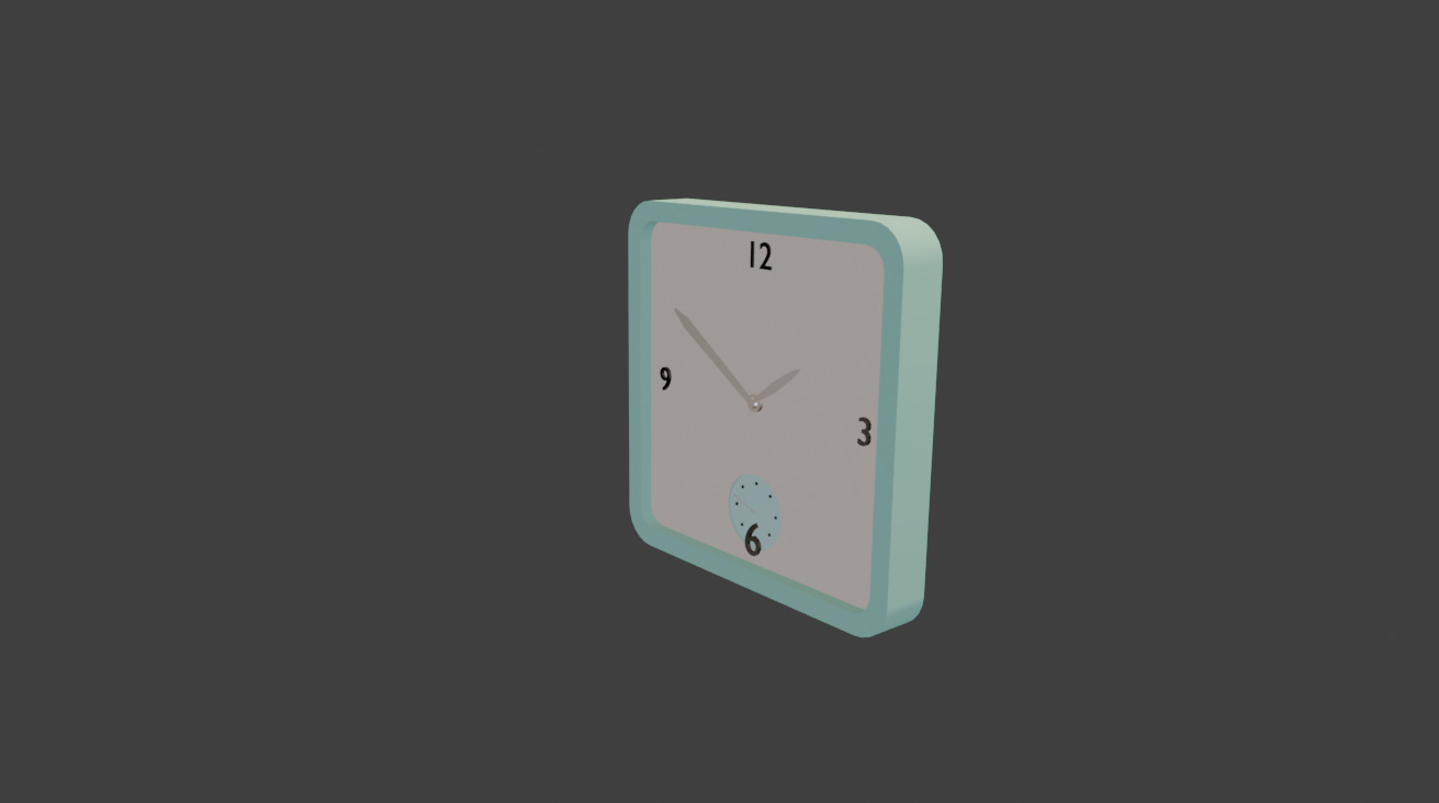 Wall Clock Free low-poly 3D model_4
