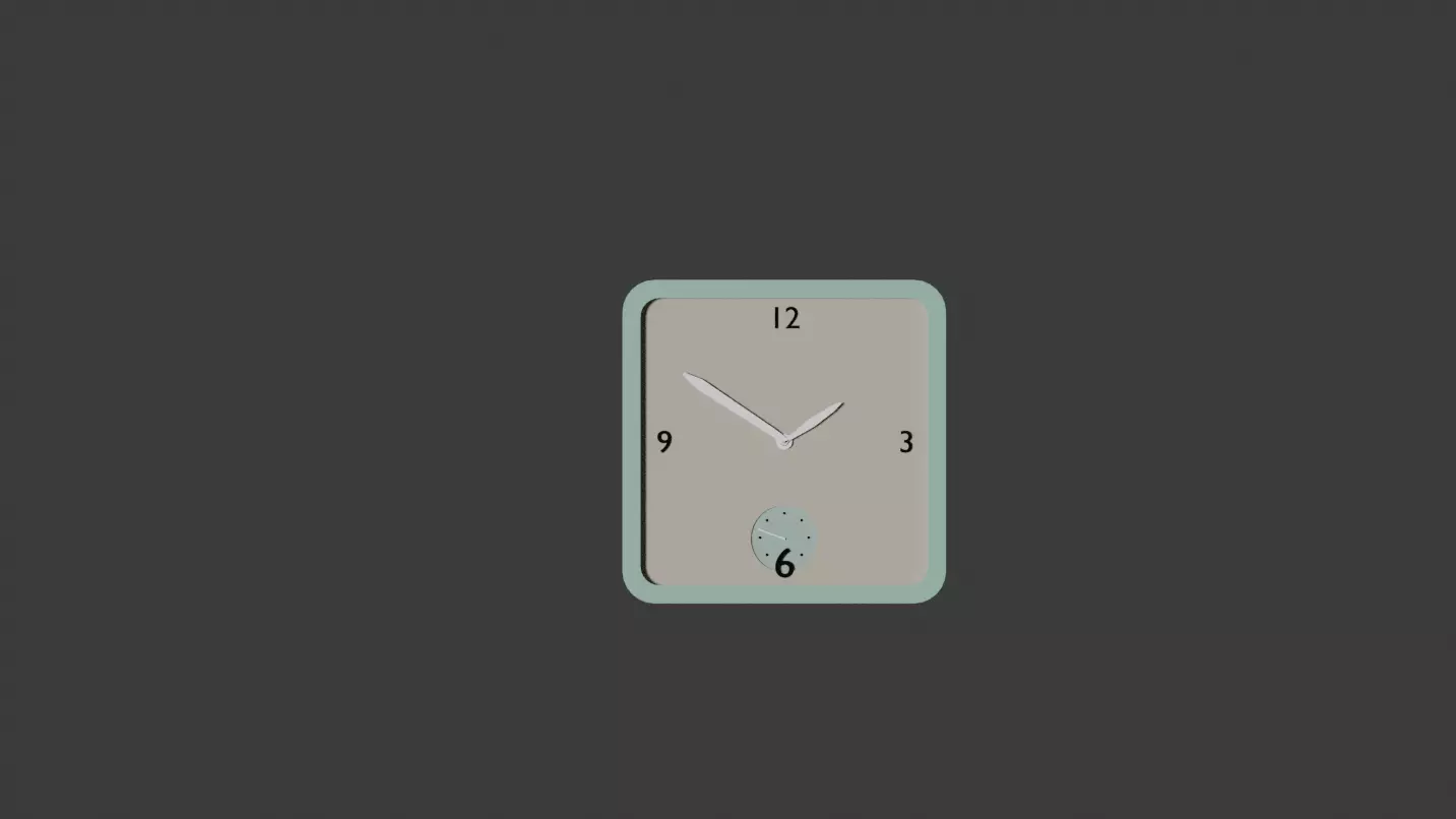Wall Clock Free low-poly 3D model_0