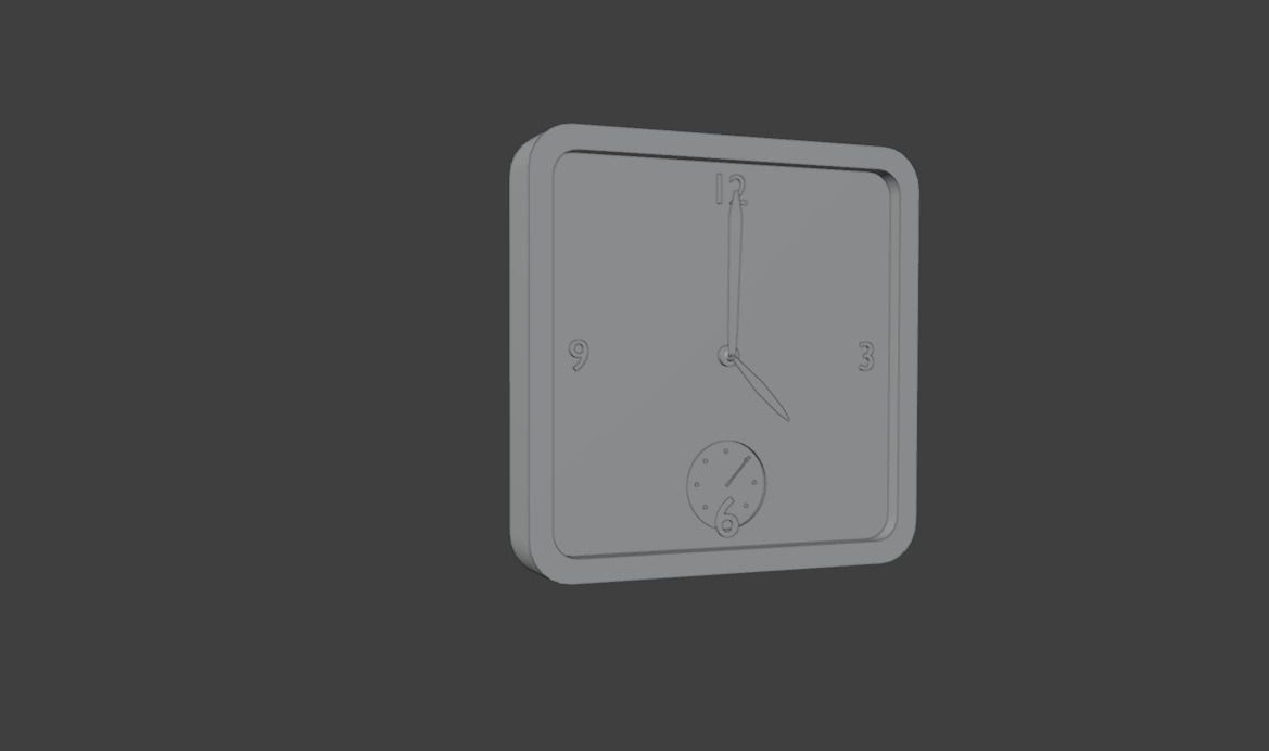 Wall Clock Free low-poly 3D model_1