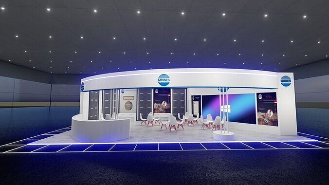 8x14 Exhibition Stand 3D model