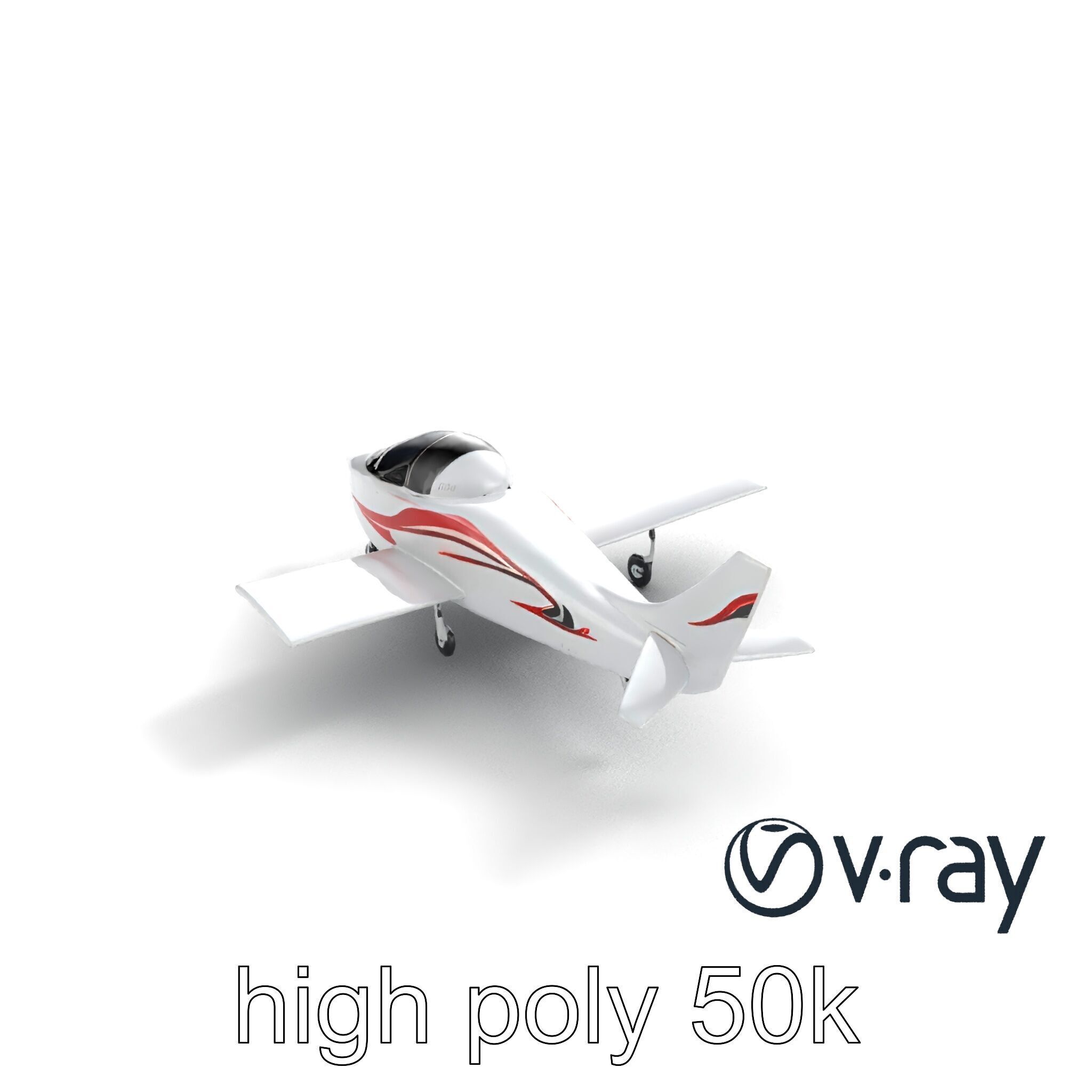 TitanFlyer 220 Aerodynamic Skyview Aircraft model pack Low-poly 3D model_8