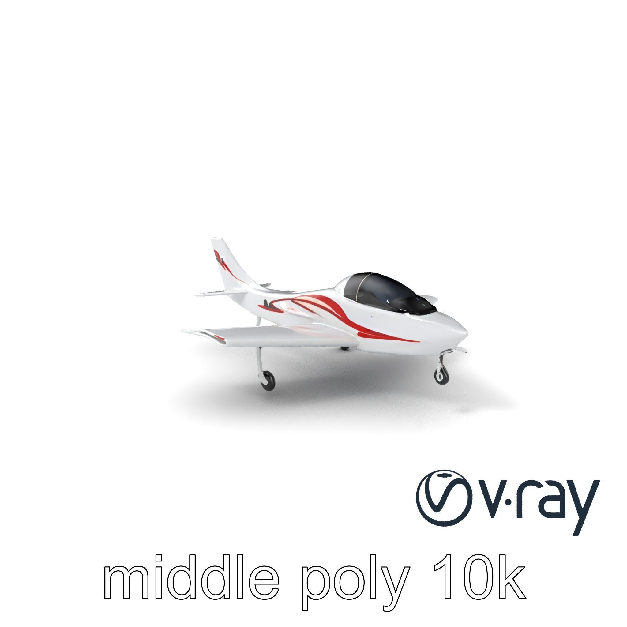 TitanFlyer 220 Aerodynamic Skyview Aircraft model pack Low-poly 3D model_3