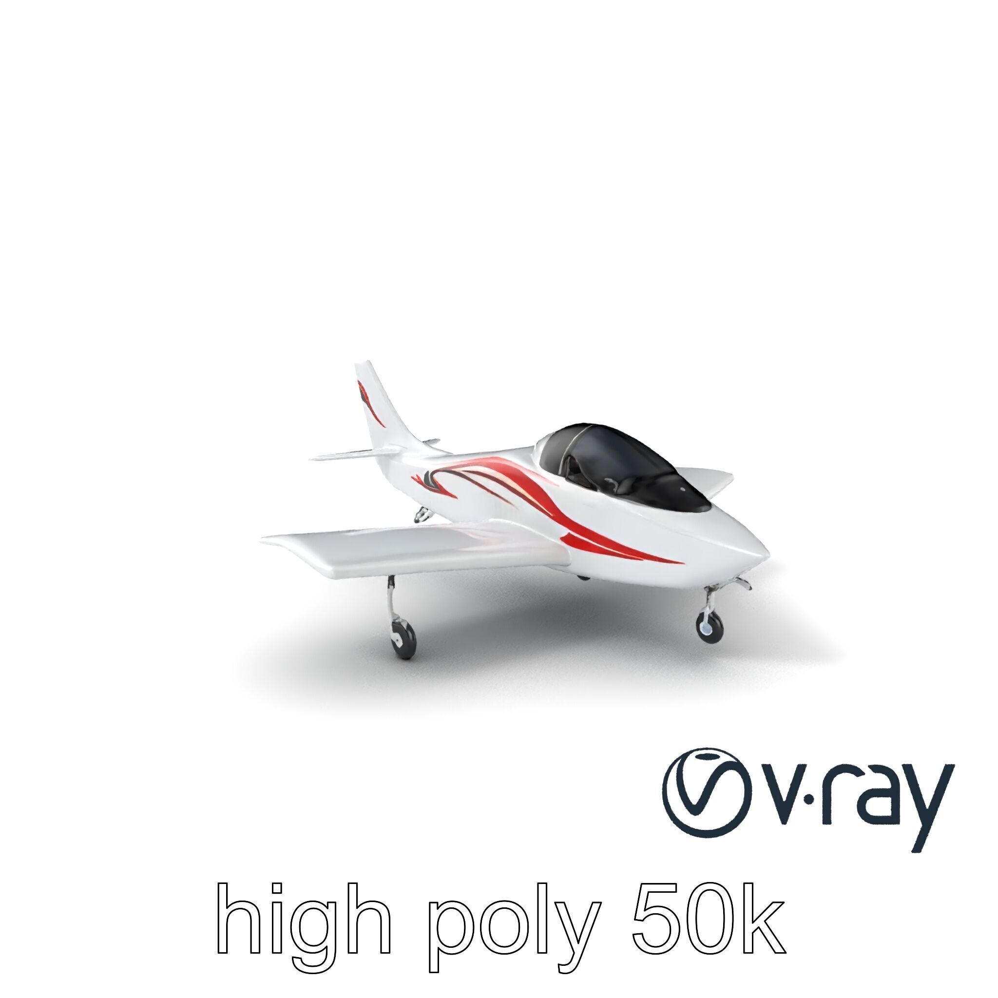 TitanFlyer 220 Aerodynamic Skyview Aircraft model pack Low-poly 3D model_5