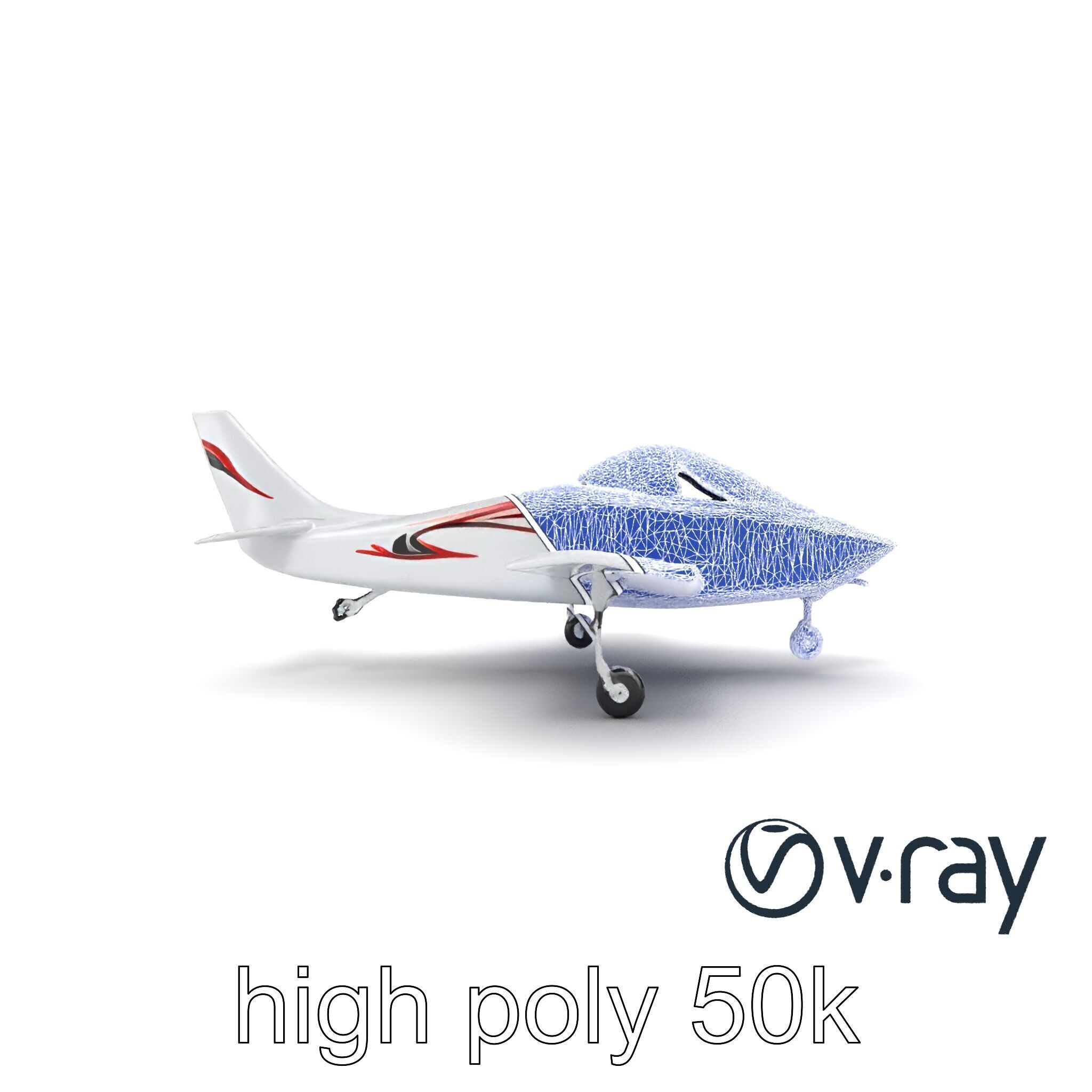 TitanFlyer 220 Aerodynamic Skyview Aircraft model pack Low-poly 3D model_19
