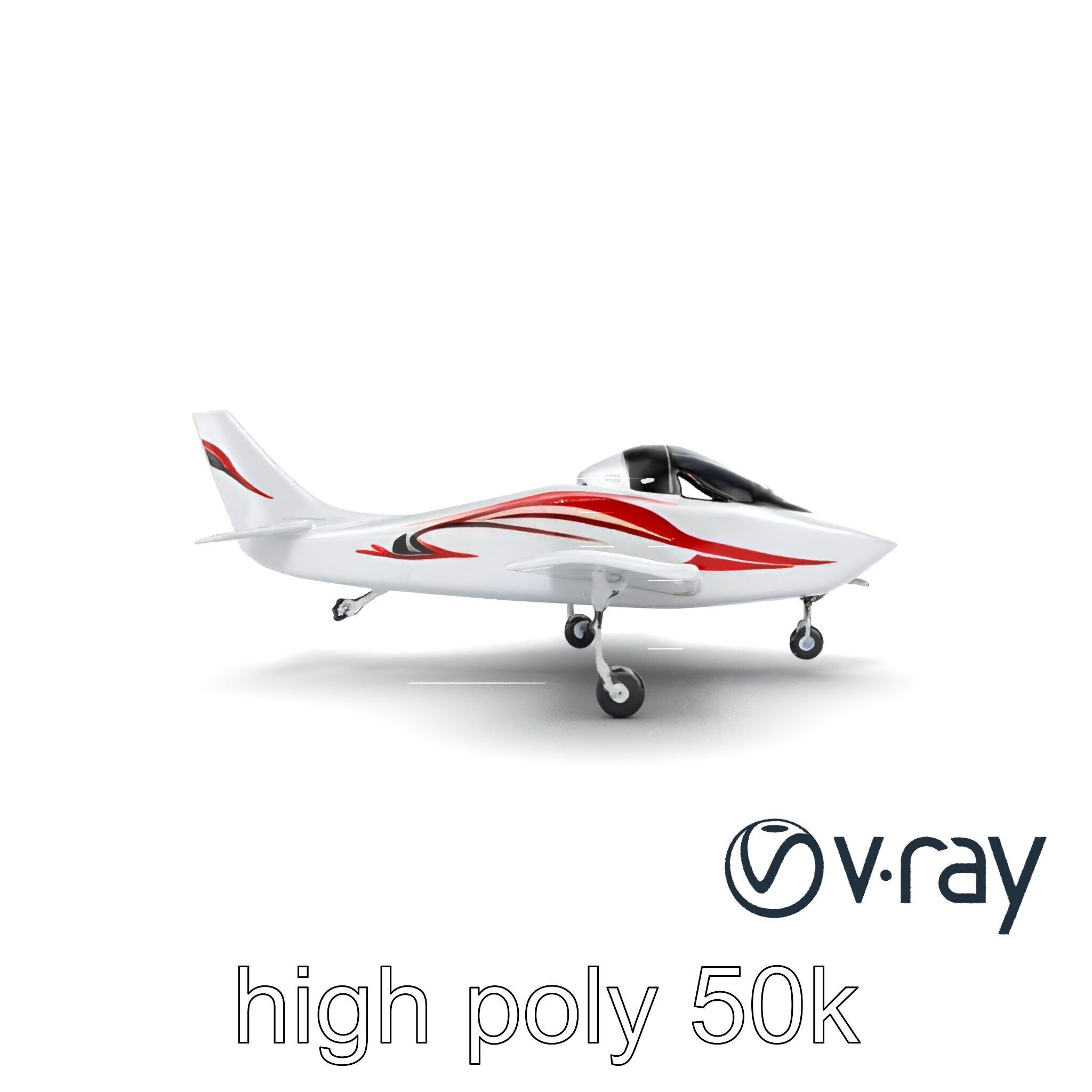 TitanFlyer 220 Aerodynamic Skyview Aircraft model pack Low-poly 3D model_12