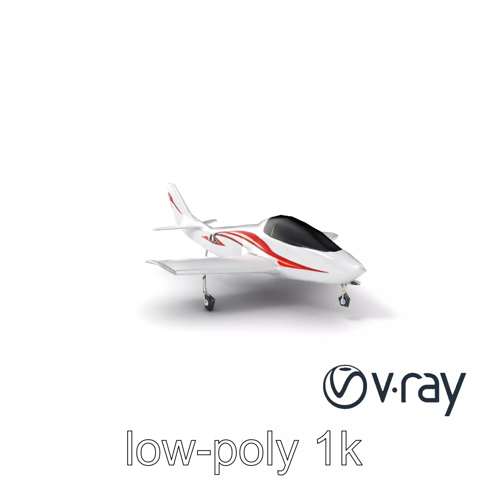 TitanFlyer 220 Aerodynamic Skyview Aircraft model pack Low-poly 3D model_0