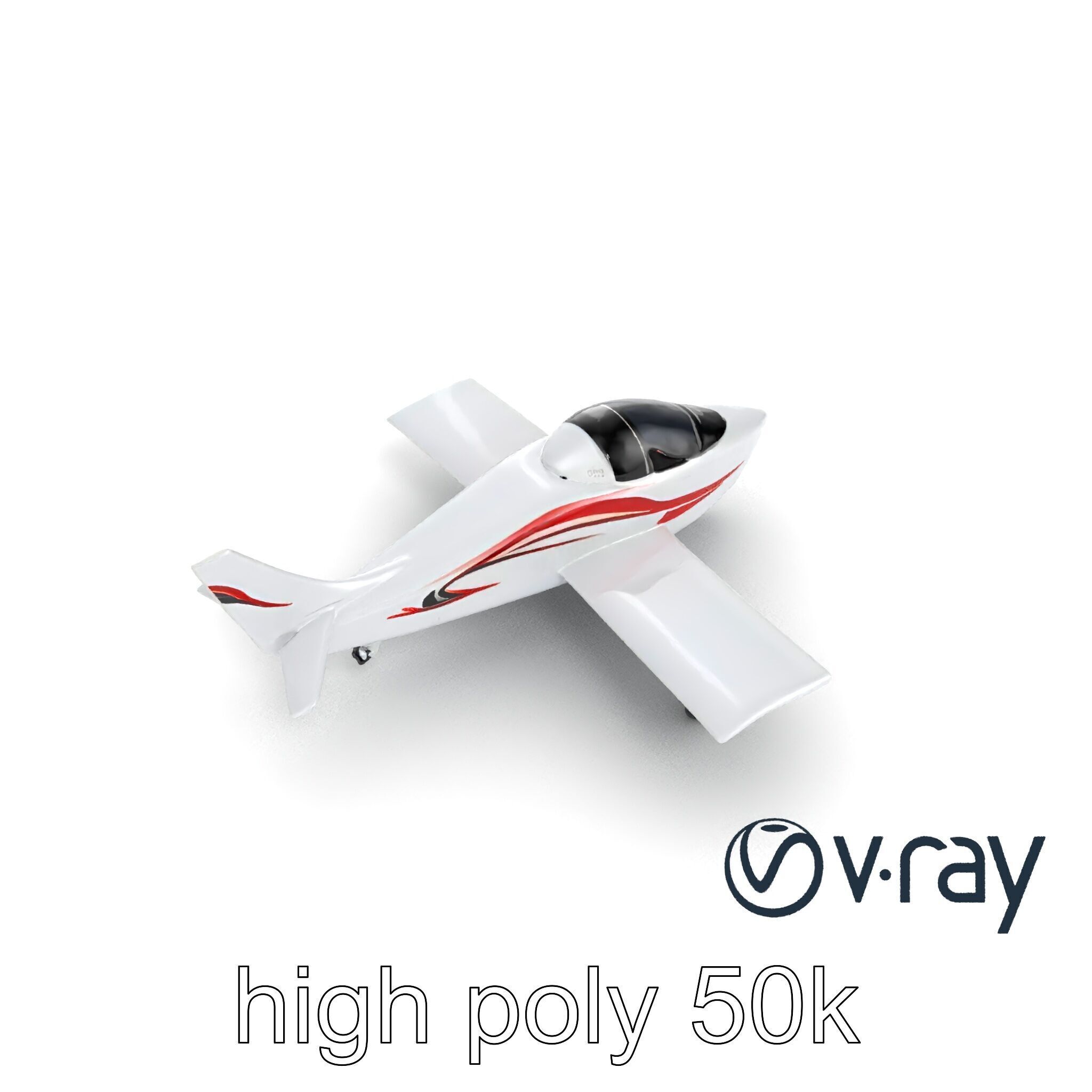 TitanFlyer 220 Aerodynamic Skyview Aircraft model pack Low-poly 3D model_11