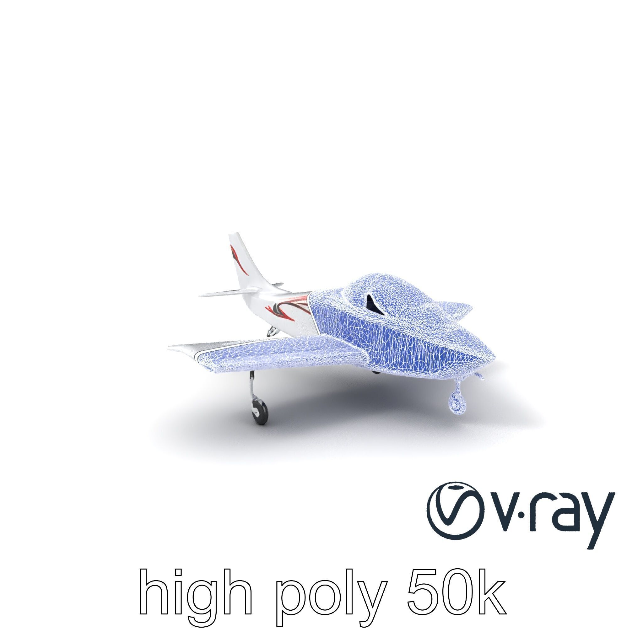 TitanFlyer 220 Aerodynamic Skyview Aircraft model pack Low-poly 3D model_18