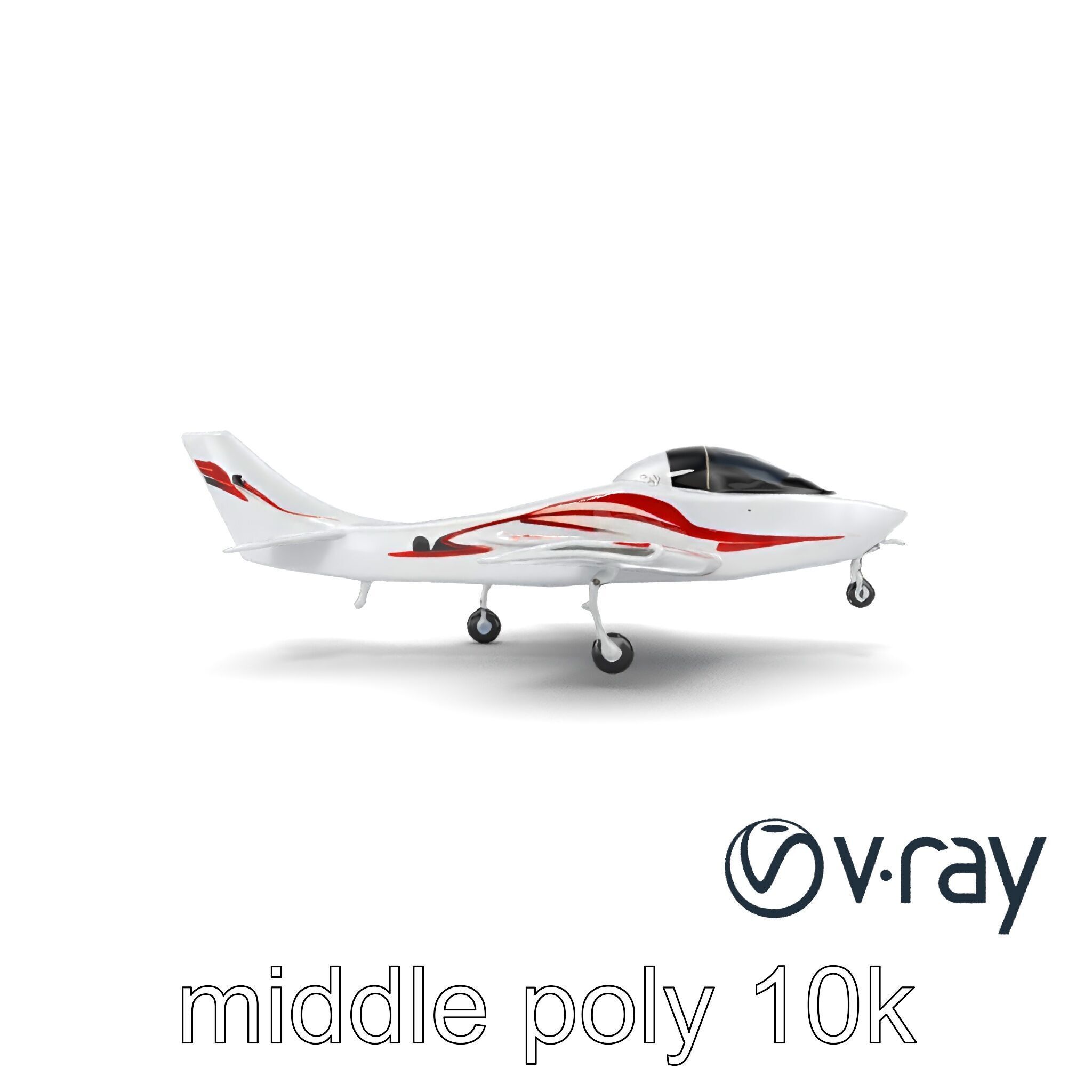 TitanFlyer 220 Aerodynamic Skyview Aircraft model pack Low-poly 3D model_13