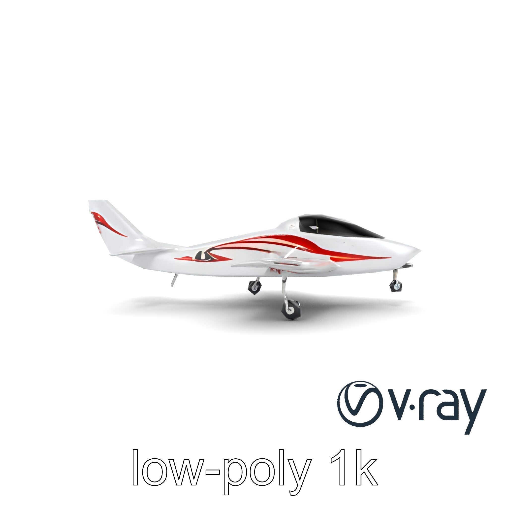 TitanFlyer 220 Aerodynamic Skyview Aircraft model pack Low-poly 3D model_15