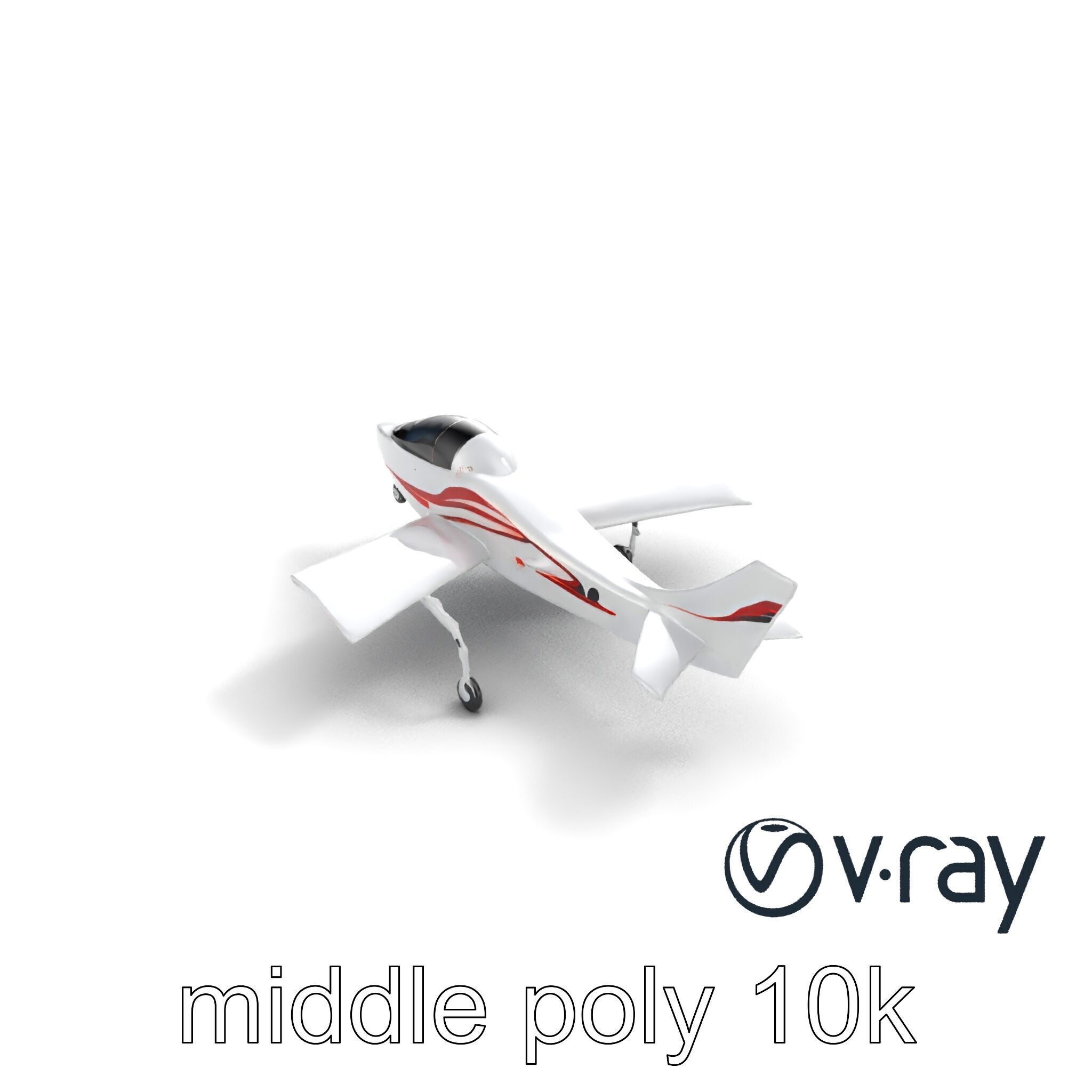 TitanFlyer 220 Aerodynamic Skyview Aircraft model pack Low-poly 3D model_9