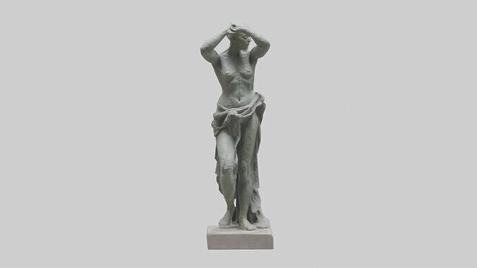 Natural Movement Statue model Low-poly 3D model