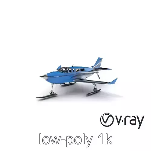 AlpineJet Summit Glacier-Blue Aircraft model pack Low-poly 3D model