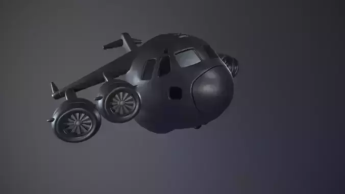 Plane Egg Boeing C17 Low-poly 3D model