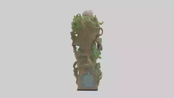 Natures Beauty Memorial Statue model Low-poly 3D model