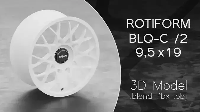 Rotiform BLQ-C Option 2 Wheel 3D Model