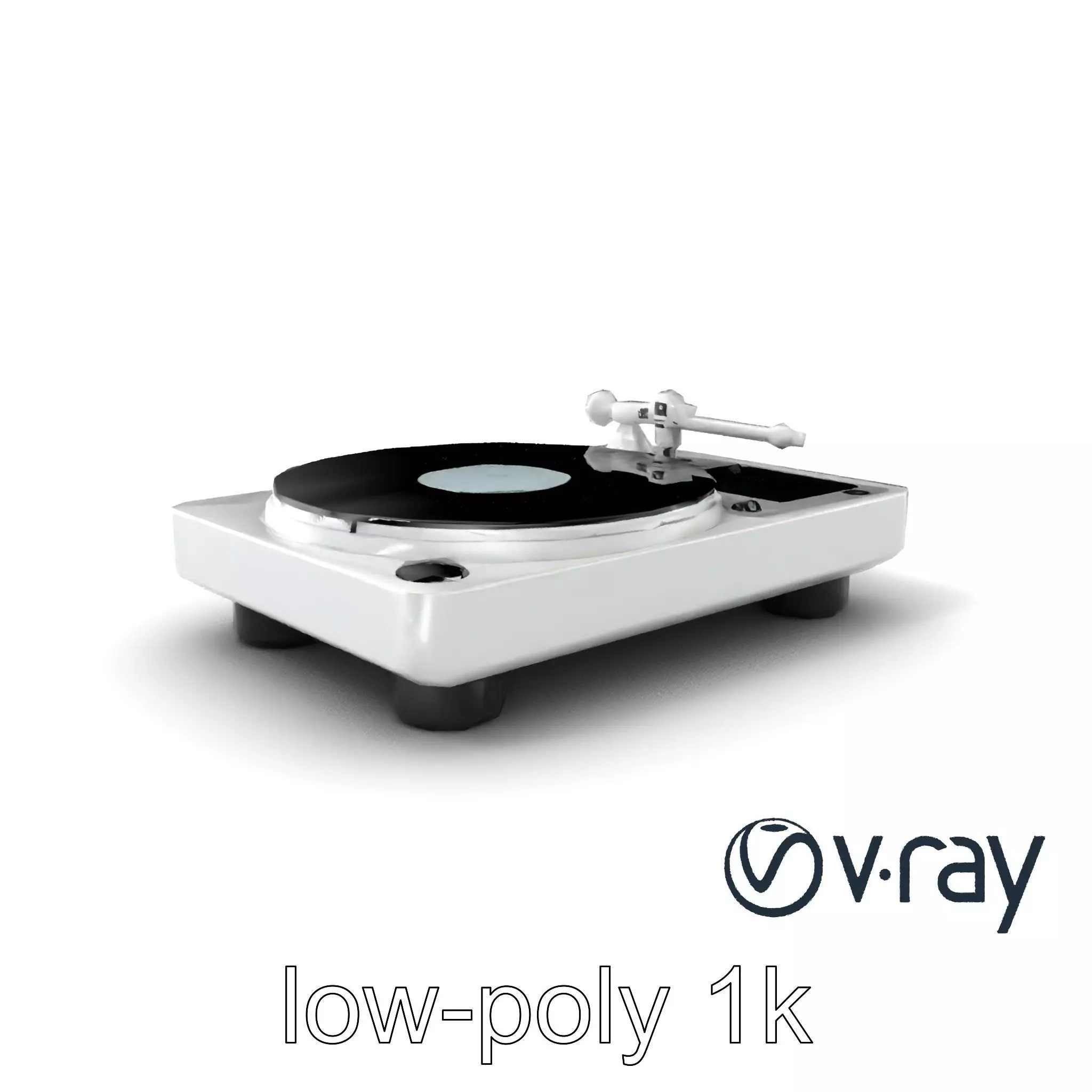 EchoDeck Turntable Interface model pack Low-poly 3D model_0