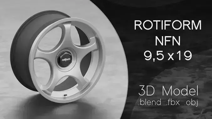 Rotiform NFN Wheel 3D Model