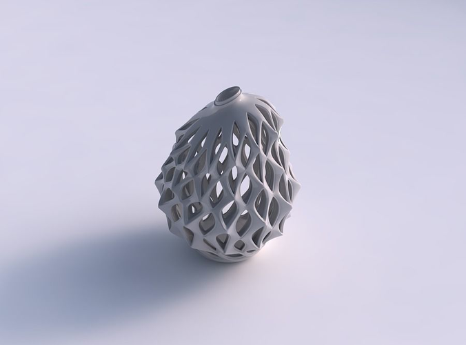 Vase flared twisted small with smooth cuts, sharp edges and e... 3D print model