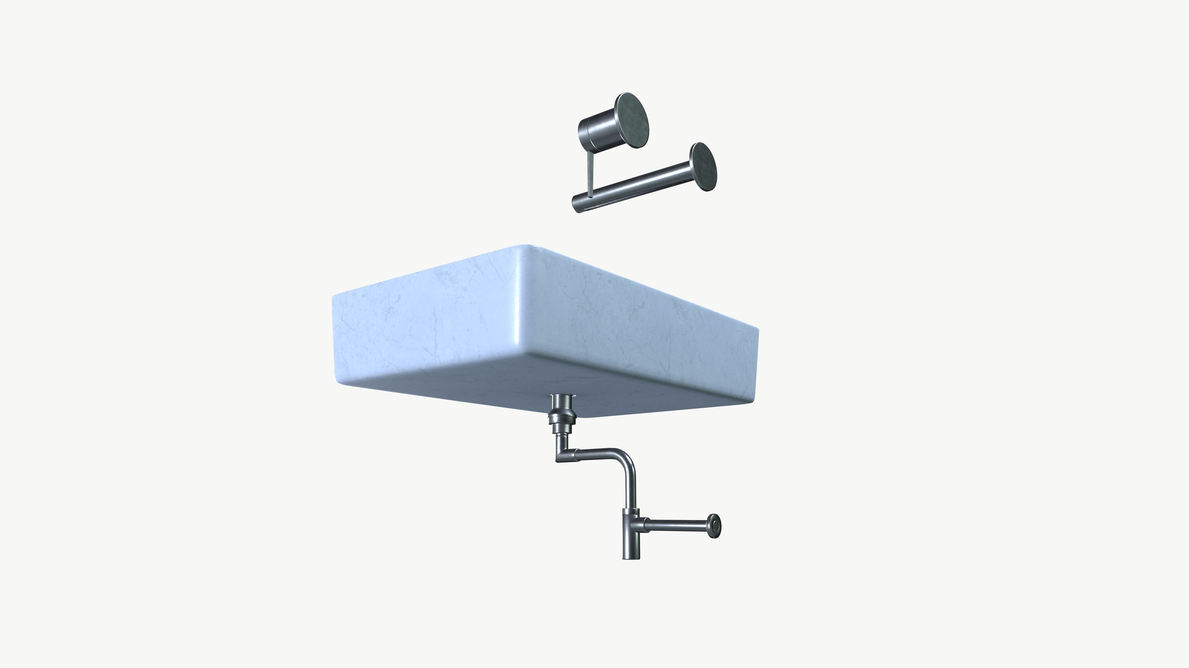Vessel sink Low-poly 3D model_4