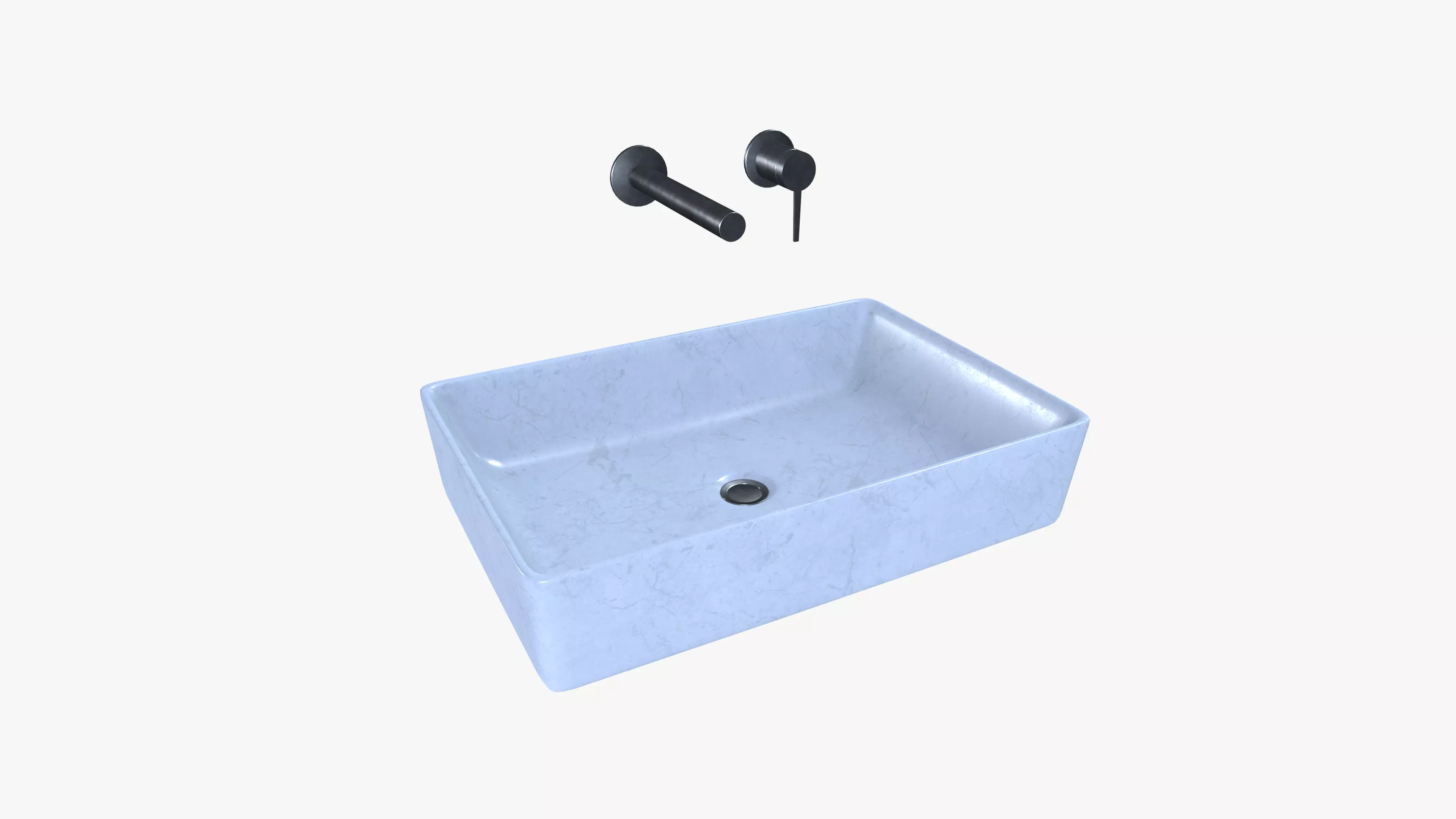 Vessel sink Low-poly 3D model_0