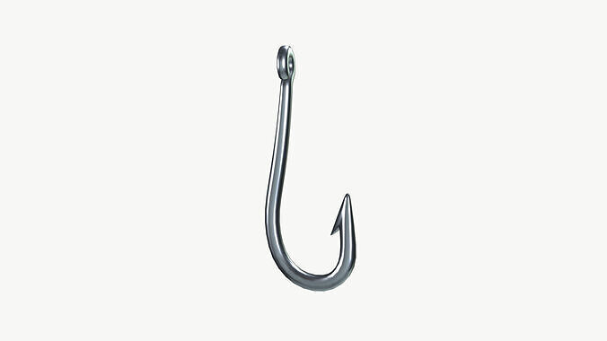 Fishing hook Low-poly 3D model