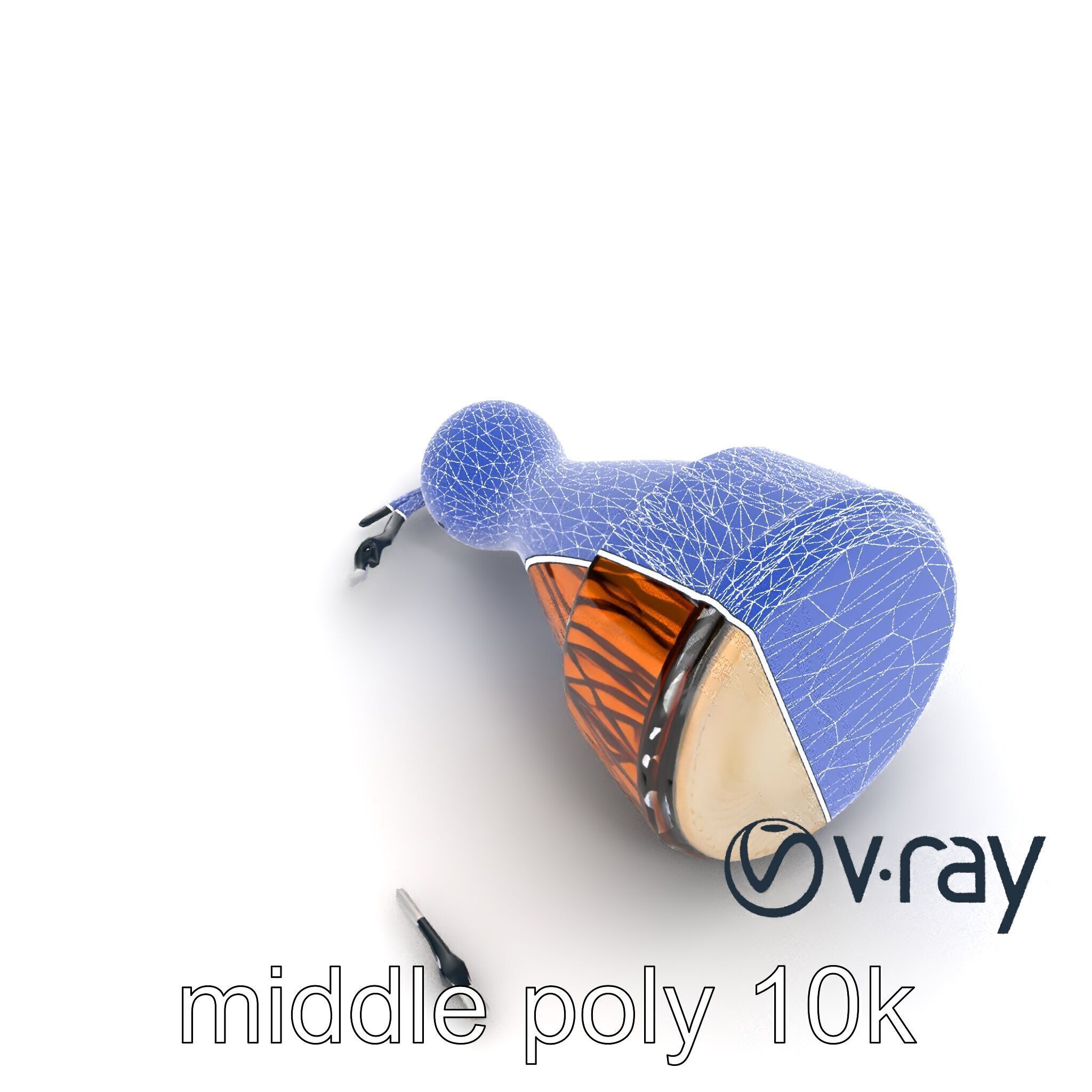 NovaPulse Djembe model pack with tribal-carved wood and LED i... Low-poly 3D model_20