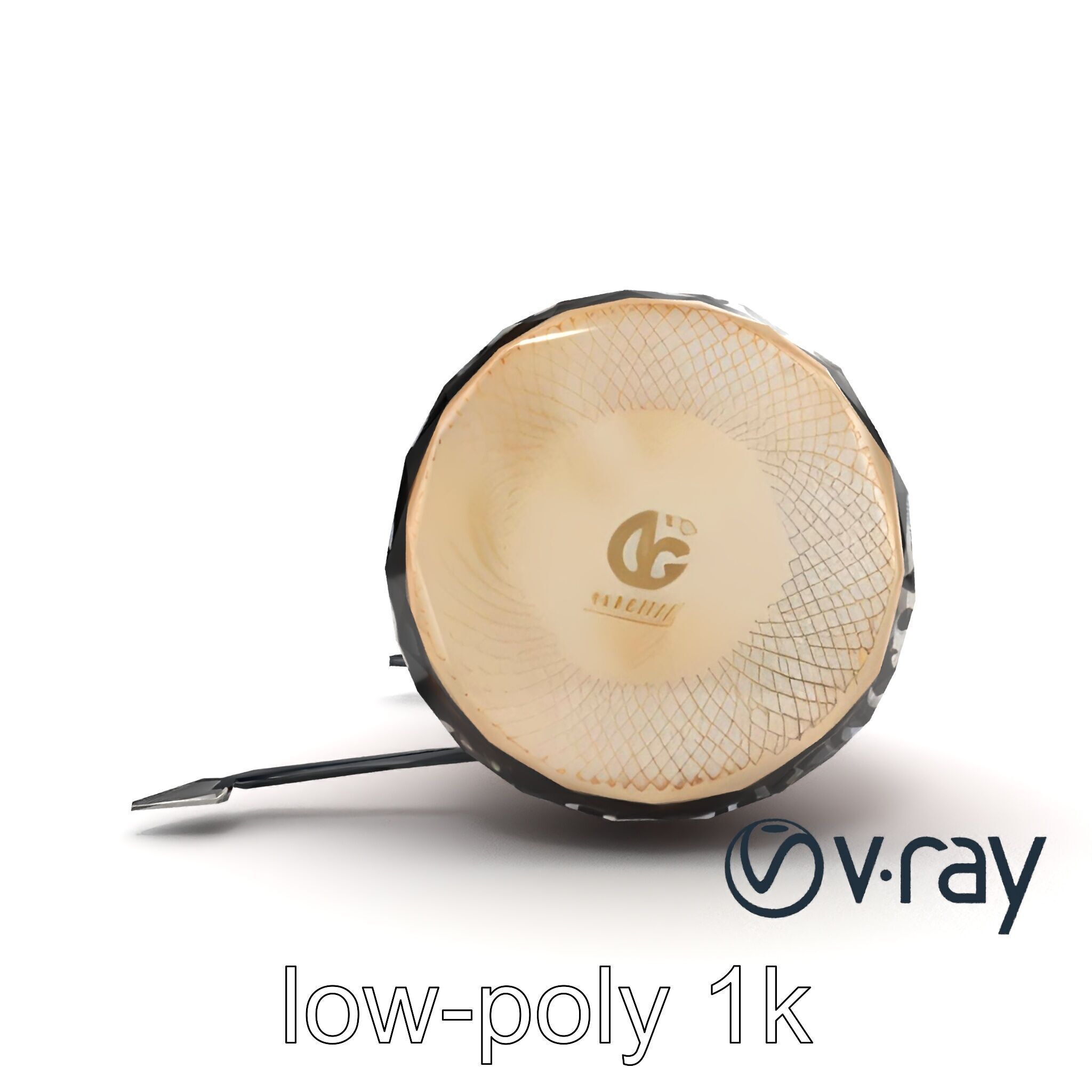 NovaPulse Djembe model pack with tribal-carved wood and LED i... Low-poly 3D model_27