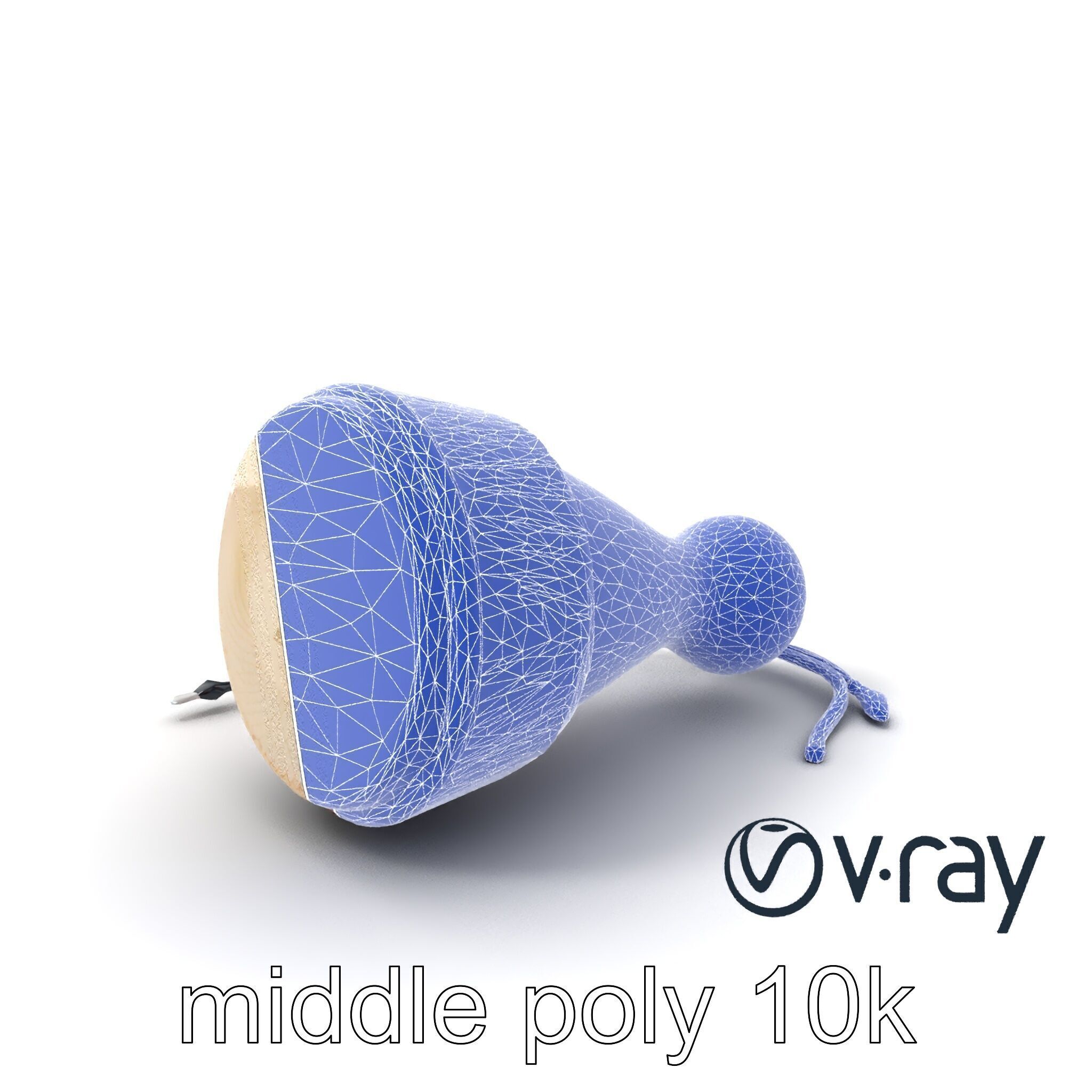 NovaPulse Djembe model pack with tribal-carved wood and LED i... Low-poly 3D model_16