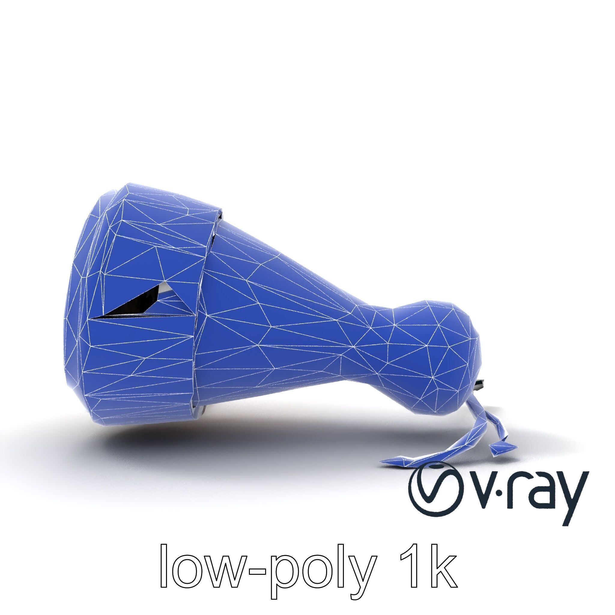 NovaPulse Djembe model pack with tribal-carved wood and LED i... Low-poly 3D model_29