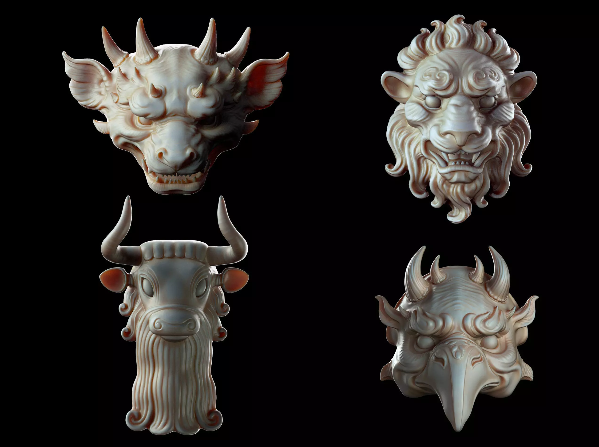 Collection-4  Jewelry Mask   I  3D Sculpting _0