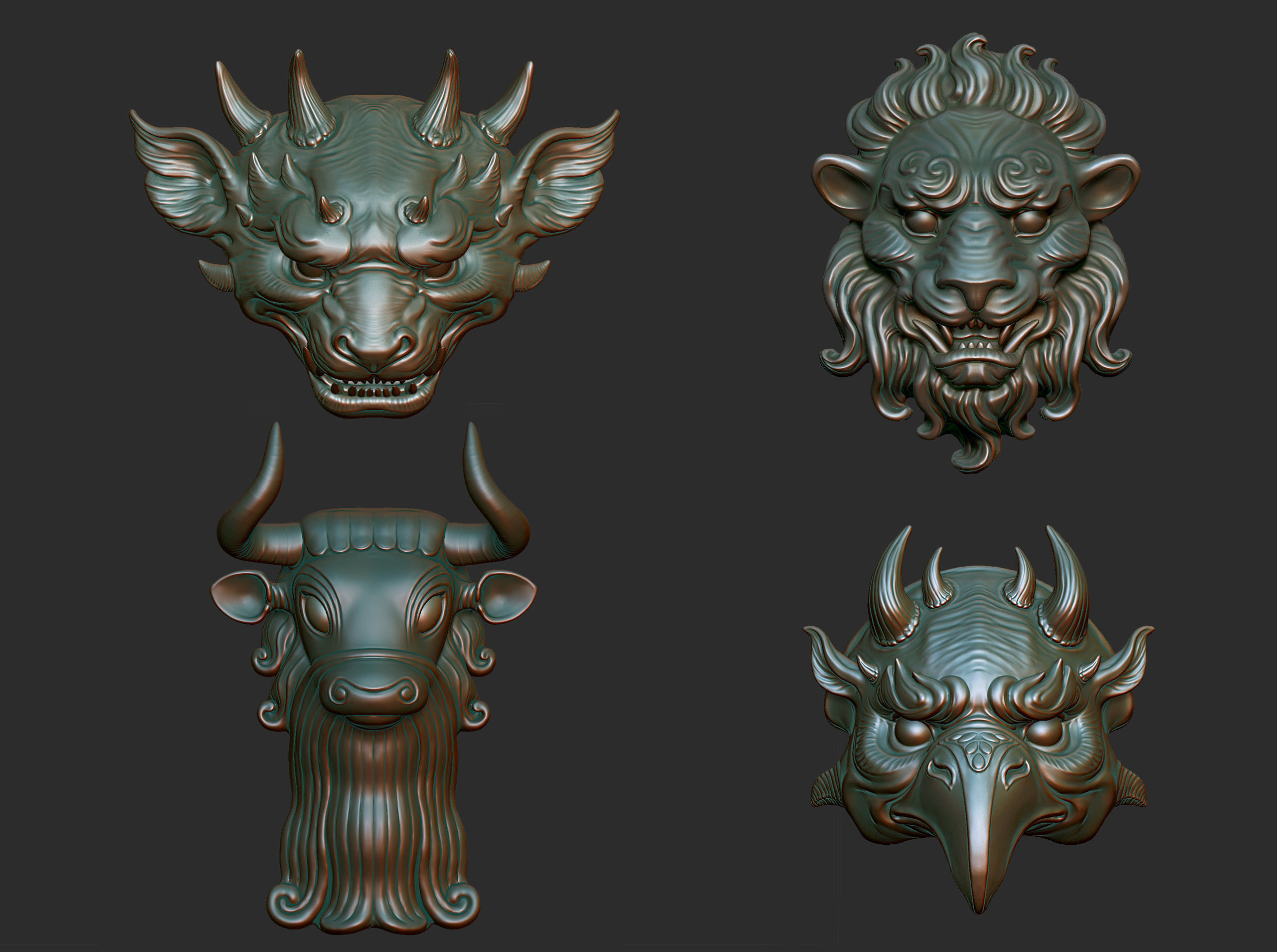 Collection-4  Jewelry Mask   I  3D Sculpting _2