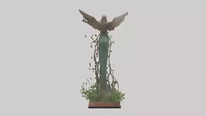 Natures Revival Memorial Statue model Low-poly 3D model