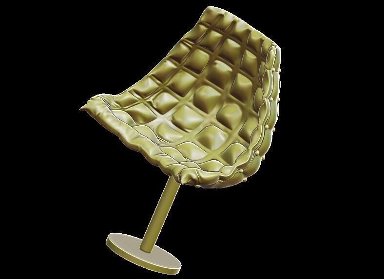 UV Unwrapped Cushion Chair 3D print model_16