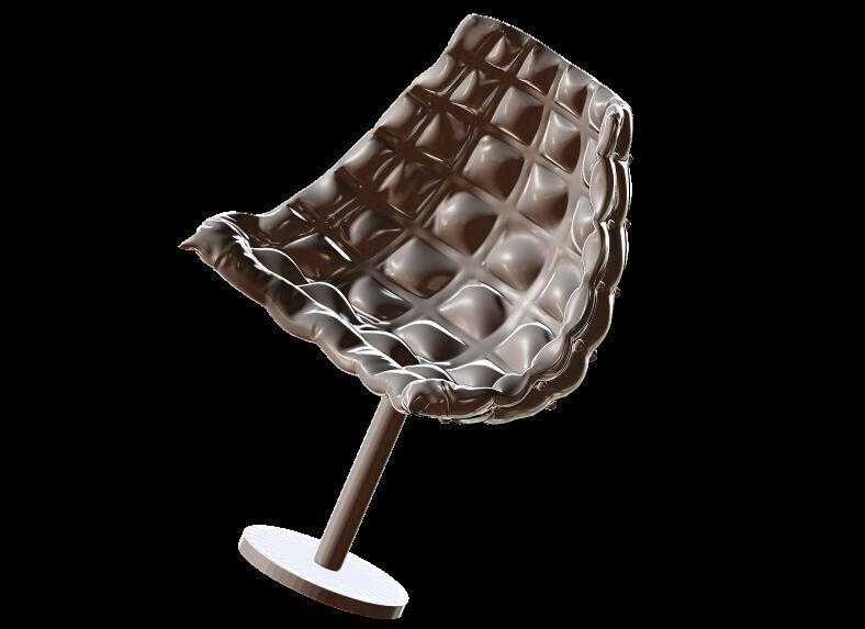 UV Unwrapped Cushion Chair 3D print model_17