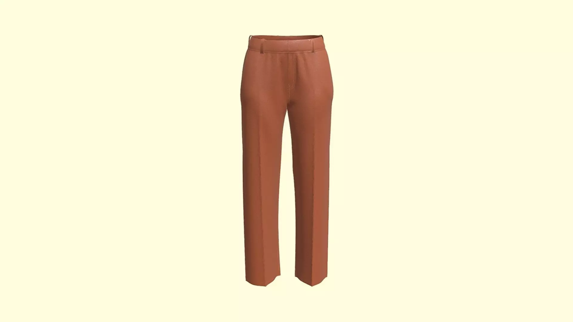 Ladies Pant-Straight Bottom Style In Low Poly Low-poly 3D model_0
