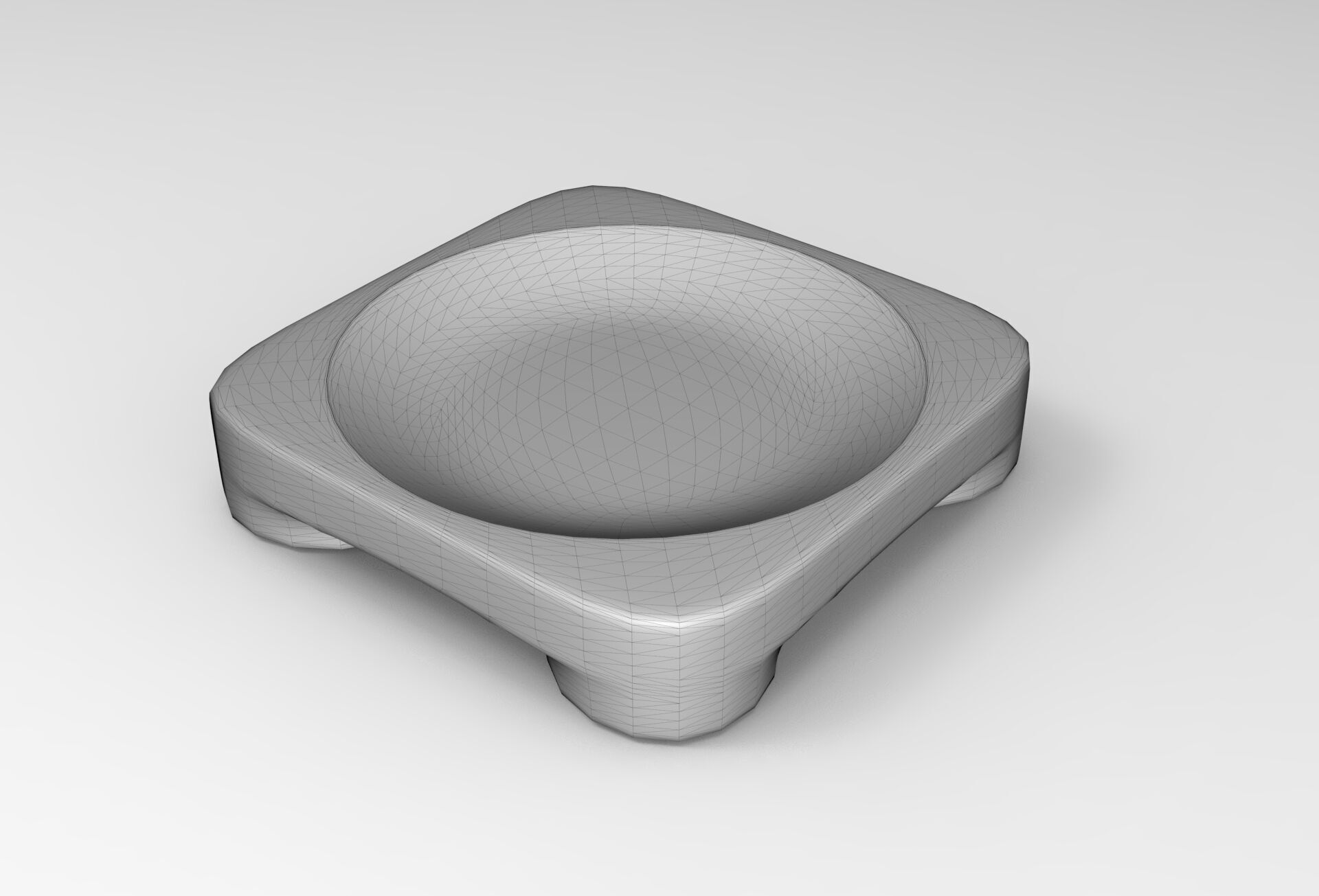 Mann Bowl Low-poly 3D model_5