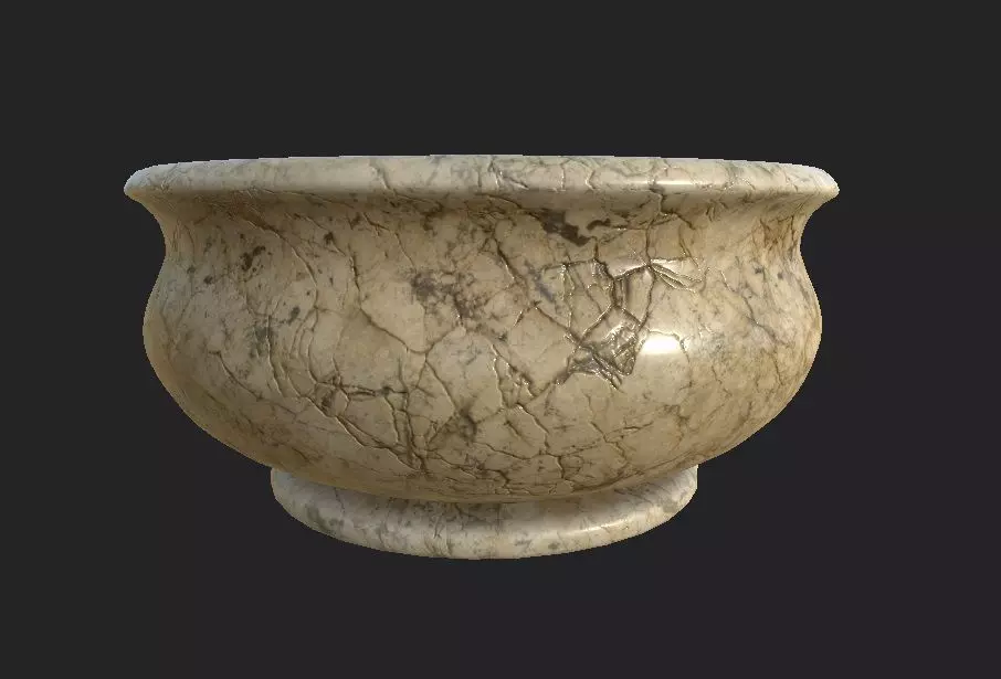 Marble Bowl 3D model_0