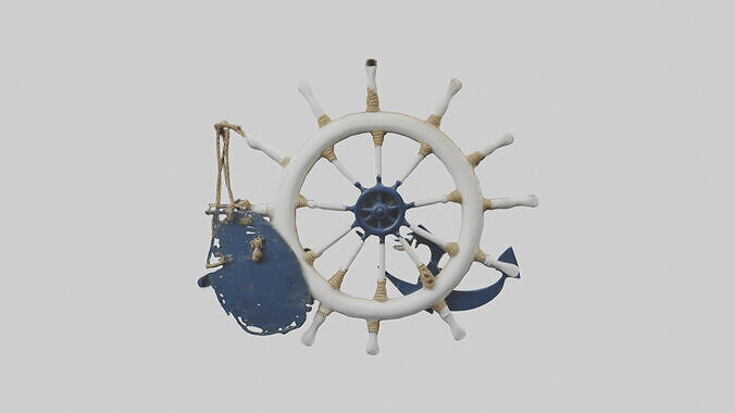 Nautical Wall Decor Low-poly 3D model