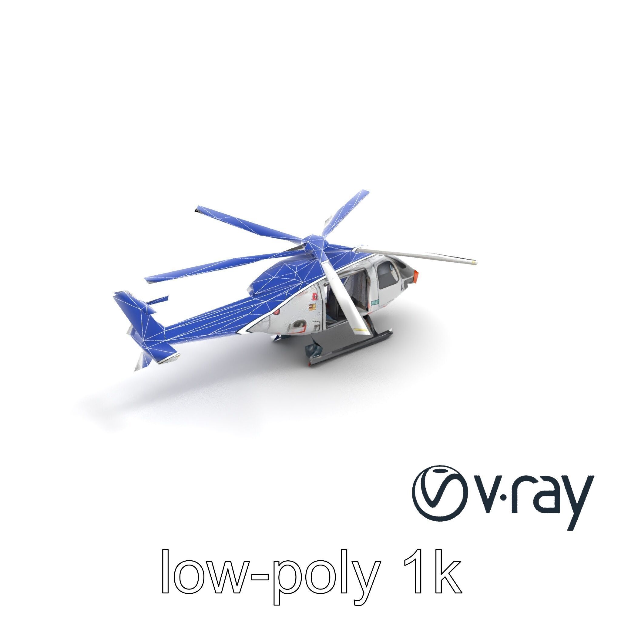 FrostBite Arctic Rescue Helicopter model pack Low-poly 3D model_14